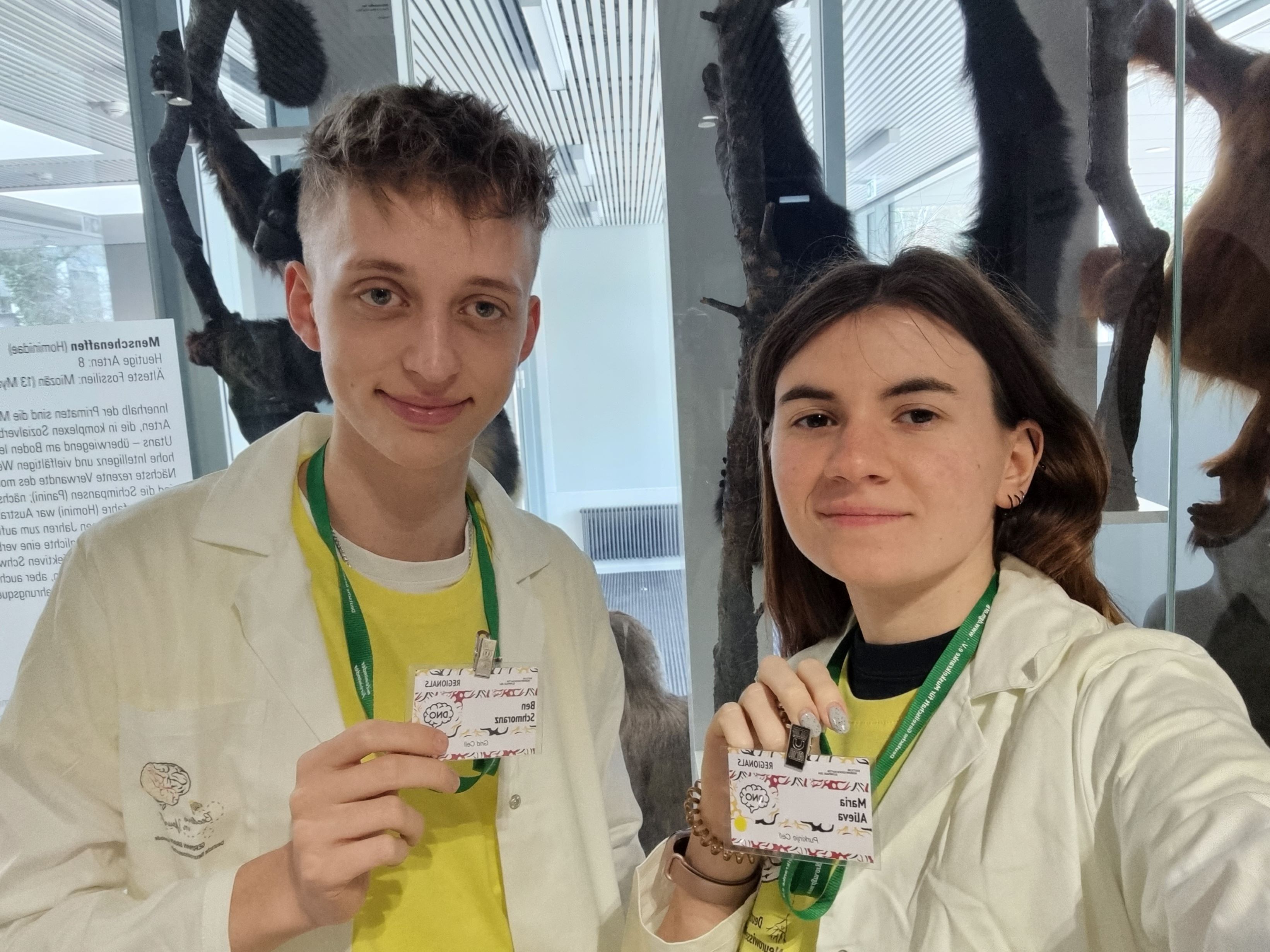 Maria Alieva und Ben Schmoranz nehmen an der Deutschen Neurowissenschaften-Olympiade teil